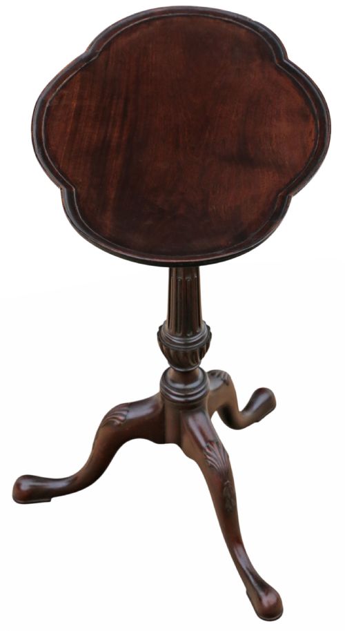 ANTIQUE 19TH CENTURY CARVED CUBAN MAHOGANY WINE TABLE FINE QUALITY - ADDITIONAL PHOTO 5