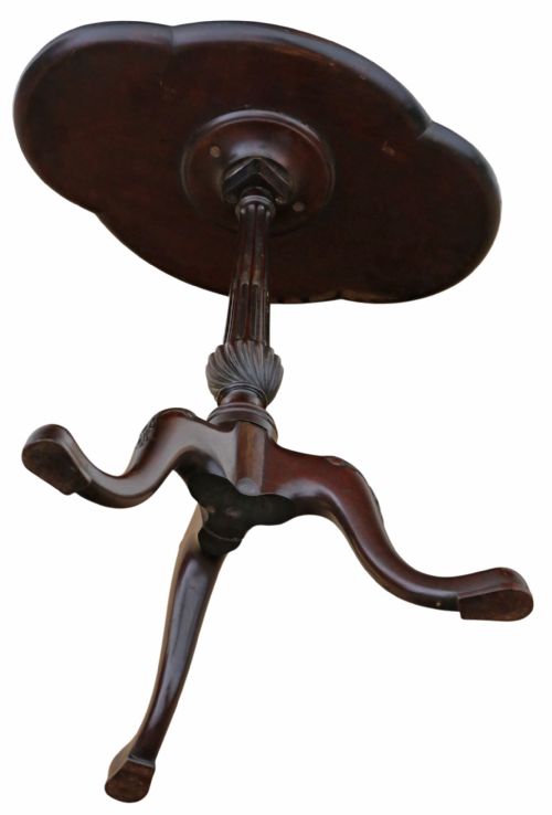 ANTIQUE 19TH CENTURY CARVED CUBAN MAHOGANY WINE TABLE FINE QUALITY - ADDITIONAL PHOTO 7