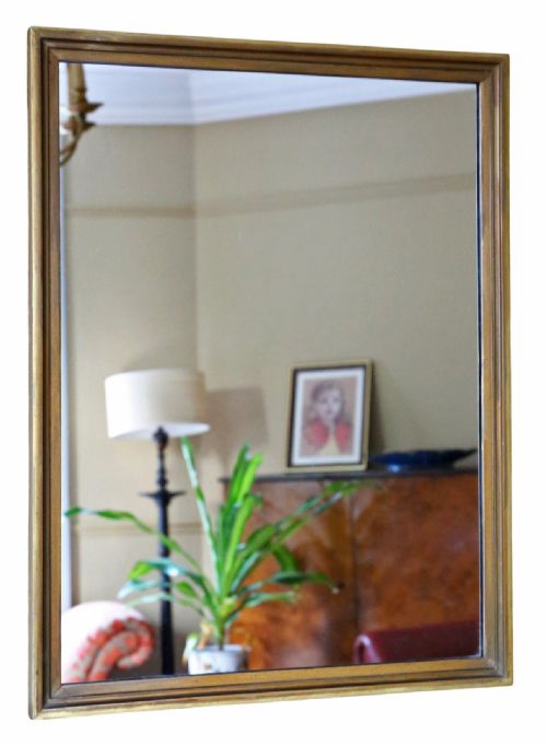 ANTIQUE C1910 GILT OVERMANTLE MIRROR FINE QUALITY - ADDITIONAL PHOTO 2