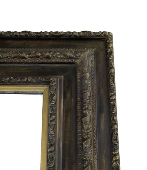 ANTIQUE 19TH CENTURY GILT OAK FINISHED WALL MIRROR FINE QUALITY - ADDITIONAL PHOTO 3