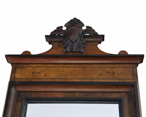fig 2. Antique 19th Century Walnut Framed Full-Height Floor Mirror