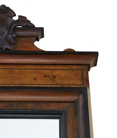 fig 3. Antique 19th Century Walnut Framed Full-Height Floor Mirror