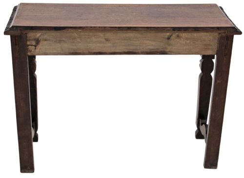 ANTIQUE 19TH CENTURY VICTORIAN HEAVILY CARVED OAK WRITING TABLE - ADDITIONAL PHOTO 13