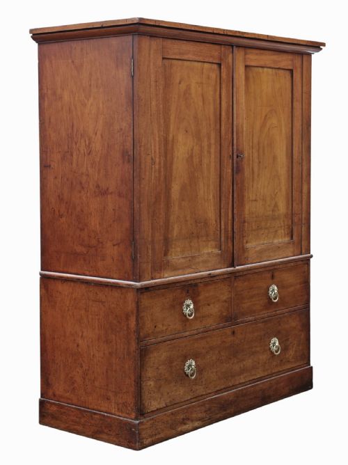fig 1. Antique c.1800 Georgian Mahogany Cupboard – Fine Quality