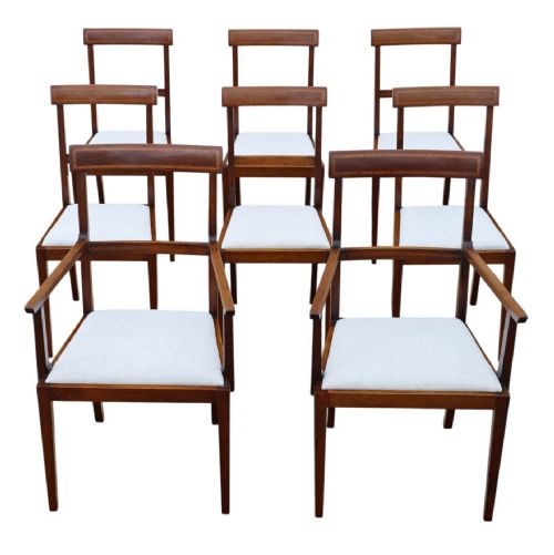 ANTIQUE C1905 FINE QUALITY SET OF 8 6 2 EDWARDIAN DINING CHAIRS