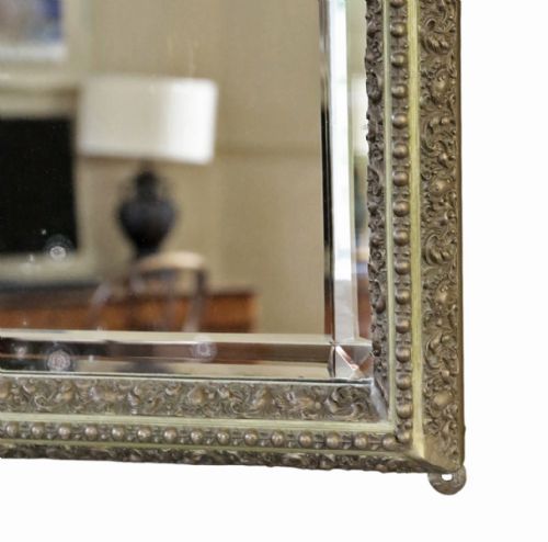 ANTIQUE C1910 GILT FULLLENGTH FLOOR WALL DRESSING MIRROR FINE QUALITY - ADDITIONAL PHOTO 5