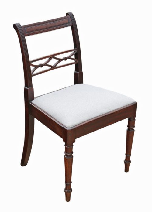 fig 2. Antique Set of 6 c.1800 Georgian Mahogany Dining Chairs – Fine Quality