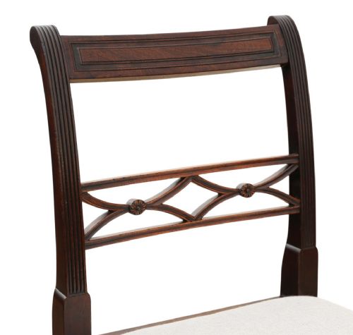 fig 3. Antique Set of 6 c.1800 Georgian Mahogany Dining Chairs – Fine Quality