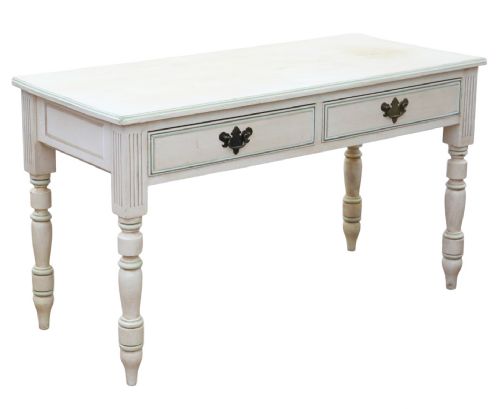 ANTIQUE C1925 PAINTED WRITING KITCHEN TABLE WITH DRAWERS QUALITY - ADDITIONAL PHOTO 2