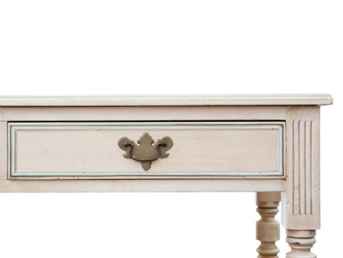 ANTIQUE C1925 PAINTED WRITING KITCHEN TABLE WITH DRAWERS QUALITY - ADDITIONAL PHOTO 4