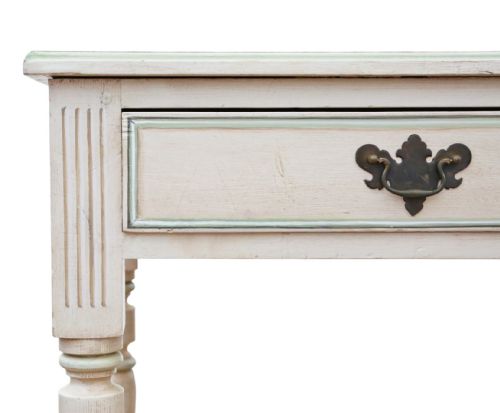 ANTIQUE C1925 PAINTED WRITING KITCHEN TABLE WITH DRAWERS QUALITY - ADDITIONAL PHOTO 6