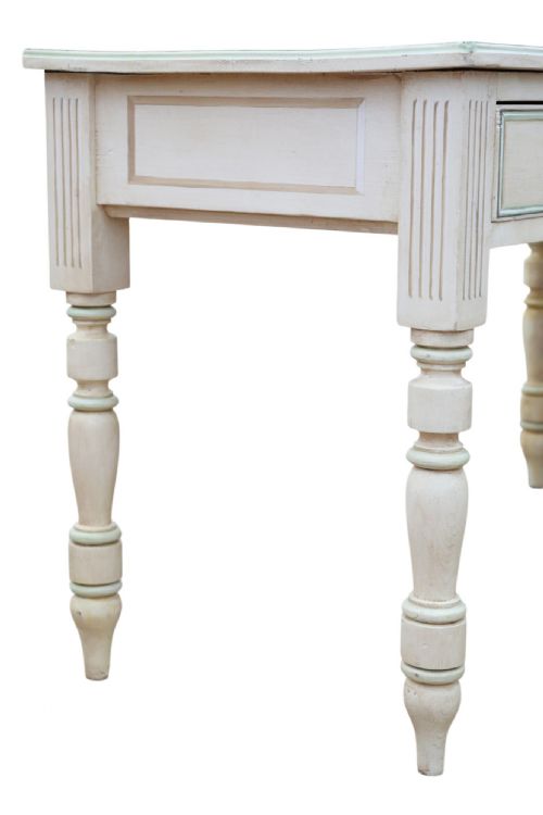ANTIQUE C1925 PAINTED WRITING KITCHEN TABLE WITH DRAWERS QUALITY - ADDITIONAL PHOTO 11