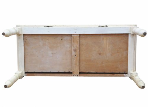 ANTIQUE C1925 PAINTED WRITING KITCHEN TABLE WITH DRAWERS QUALITY - ADDITIONAL PHOTO 13