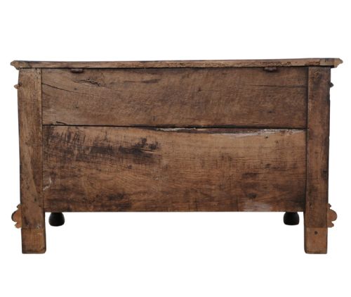 ANTIQUE LARGE 18TH CENTURY EUROPEAN OAK COFFER FINE QUALITY - ADDITIONAL PHOTO 6