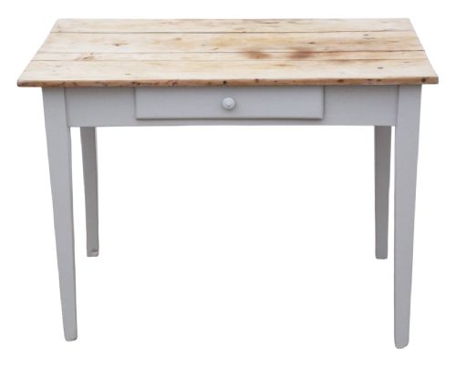 ANTIQUE 19TH CENTURY FRENCH SCRUBTOP KITCHEN TABLE
