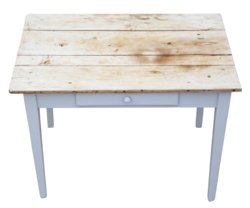 ANTIQUE 19TH CENTURY FRENCH SCRUBTOP KITCHEN TABLE - ADDITIONAL PHOTO 3