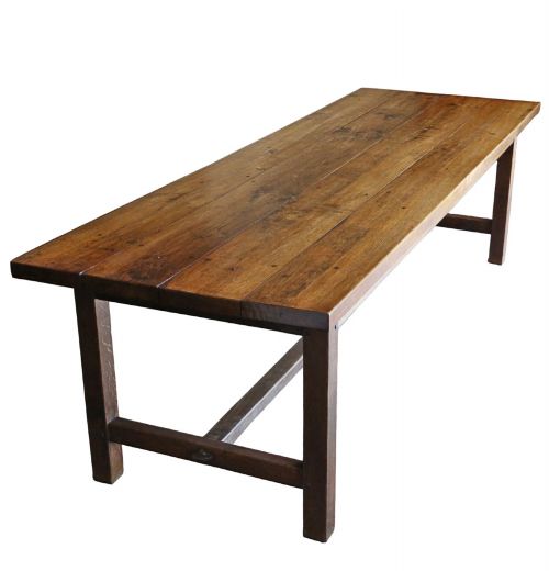 fig 2. Antique c.1900 Large Oak Dining Table – 8'7”, Fine Quality