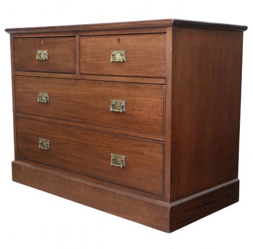 ANTIQUE C1910 ART NOUVEAU MAHOGANY CHEST OF DRAWERS FINE QUALITY - ADDITIONAL PHOTO 1