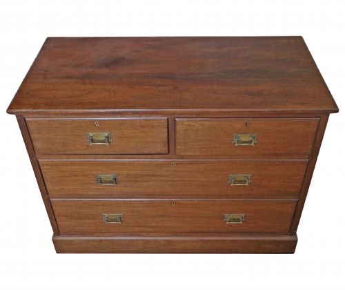 ANTIQUE C1910 ART NOUVEAU MAHOGANY CHEST OF DRAWERS FINE QUALITY - ADDITIONAL PHOTO 3