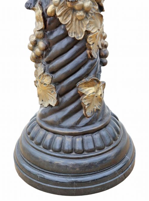 ANTIQUE LARGE QUALITY FRENCH MIXED METAL BRONZE PEDESTAL PLINTH JARDINIERE TORCHIERE C1900 SIGNED A MOREAU PARIS - ADDITIONAL PHOTO 3