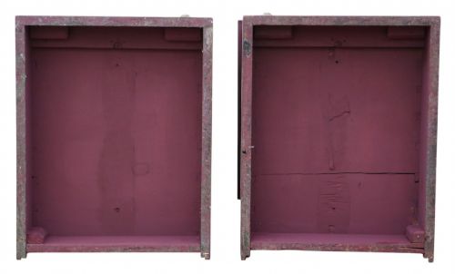 QUALITY PAIR OF ANTIQUE PREFERENCE RED PAINTED BEDSIDE CUPBOARD TABLES C1900 - ADDITIONAL PHOTO 8