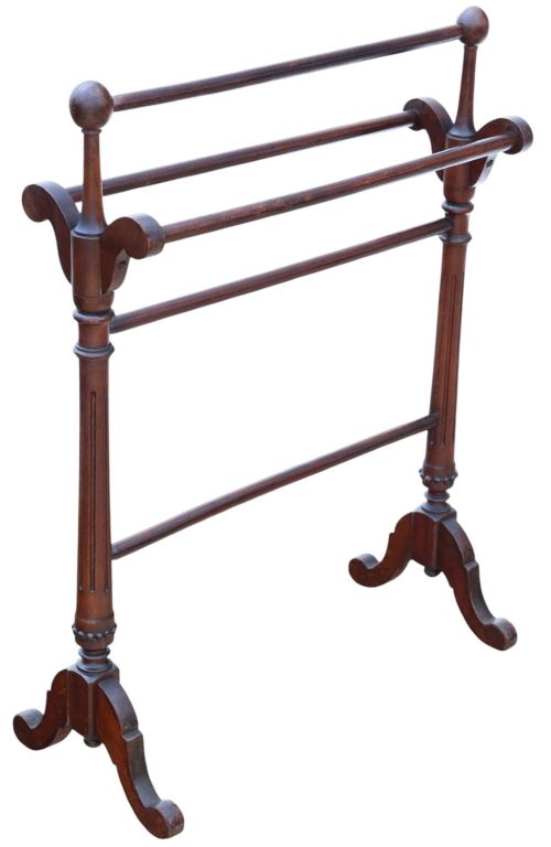 Antique 19th Century Mahogany Towel Rail Stand – Quality