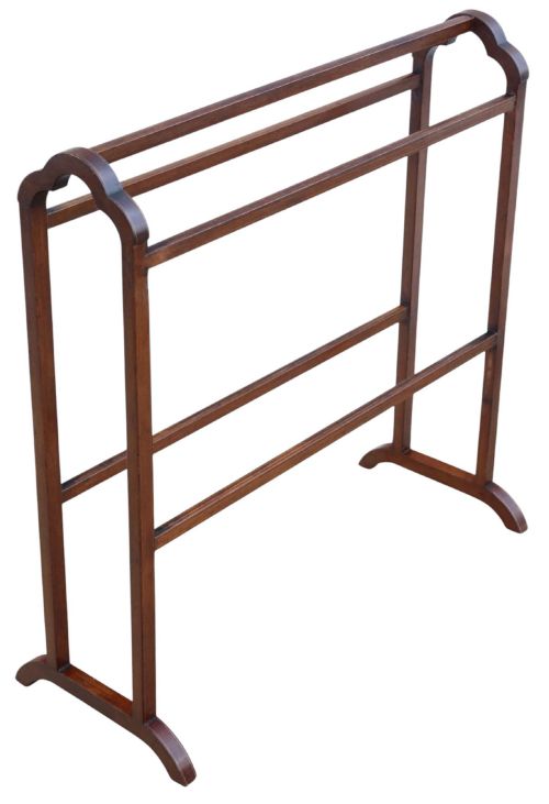 Antique C1910 Inlaid Mahogany Towel Rail Stand – Quality