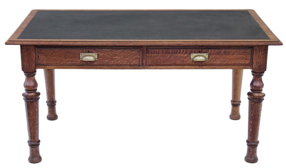 Victorian 19th Century Gillows oak library desk