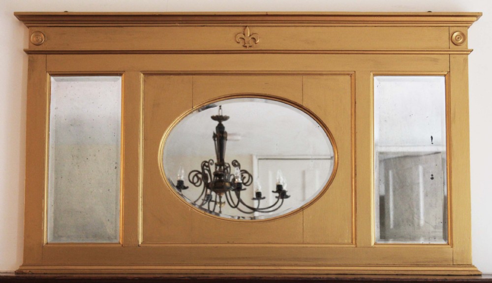Large Victorian 19th Century overmantle mirror