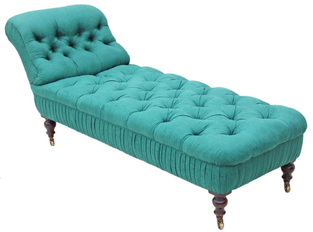 Victorian chaise longue sofa day bed mahogany
