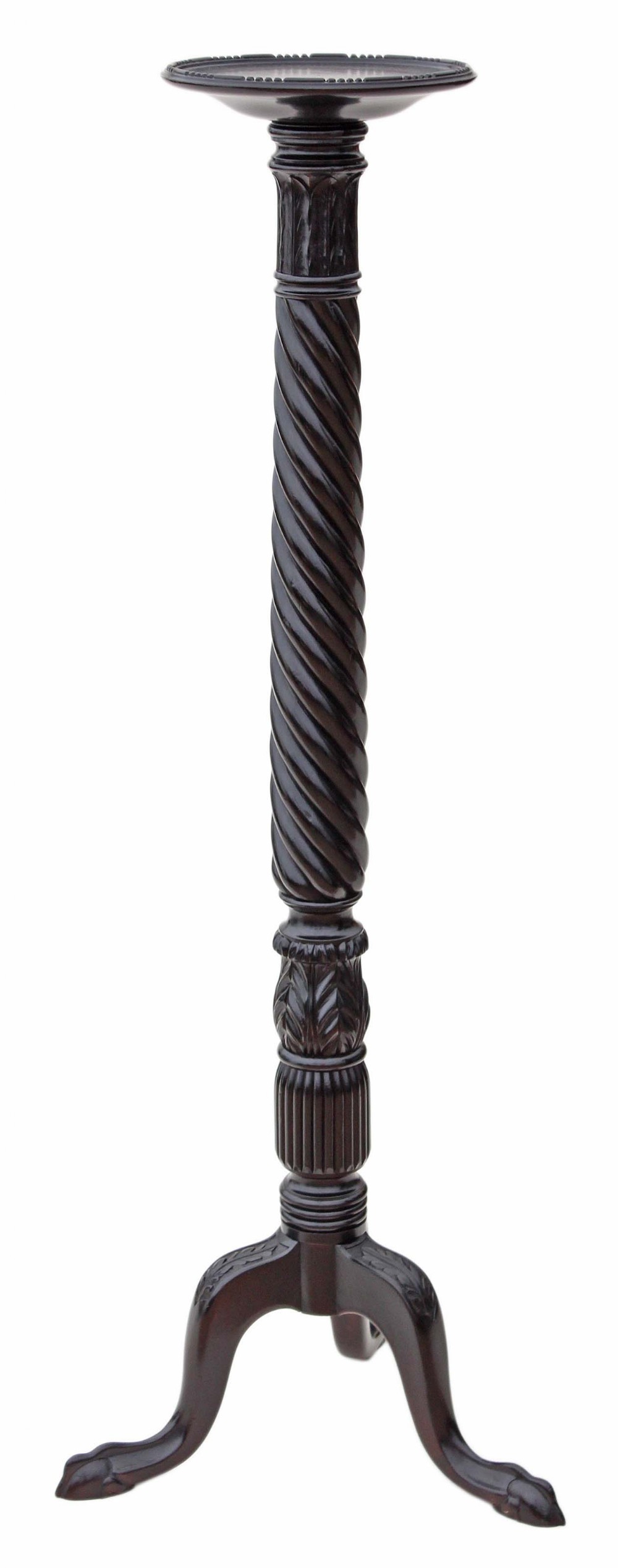 Victorian mahogany torchiere jardiniere plant stand