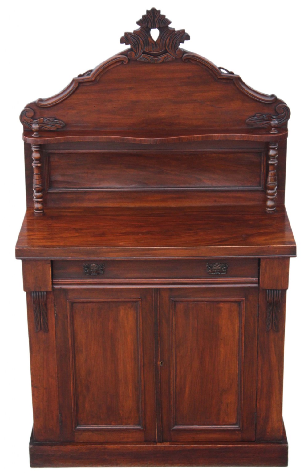 Small Victorian walnut chiffonier sideboard