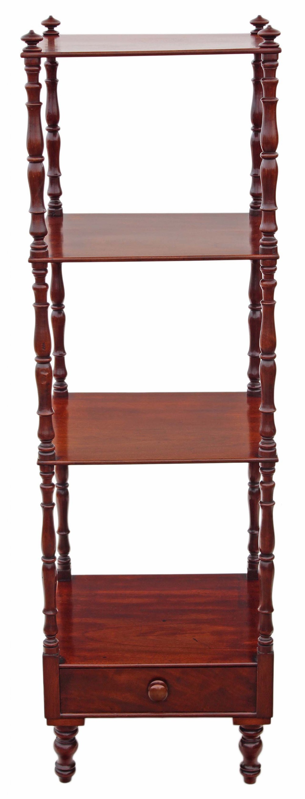 Victorian mahogany open bookcase whatnot