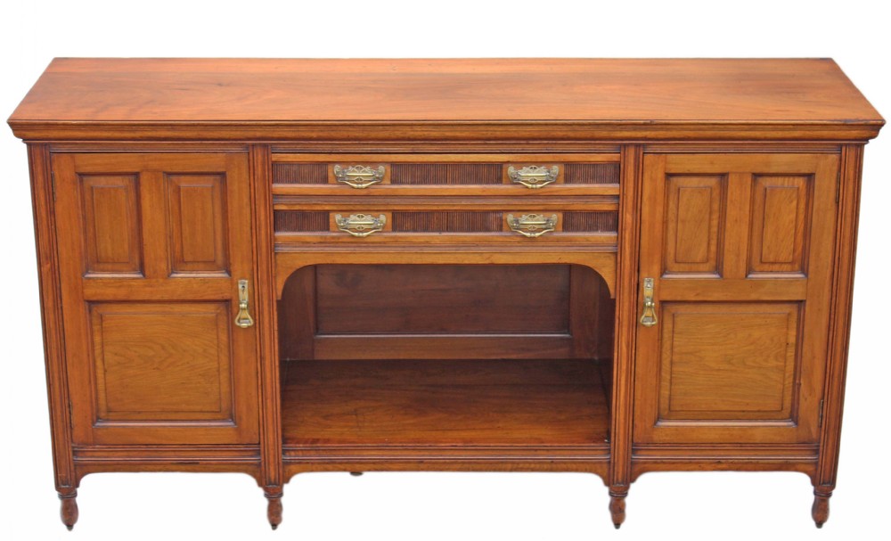 Large Victorian walnut chiffonier sideboard 