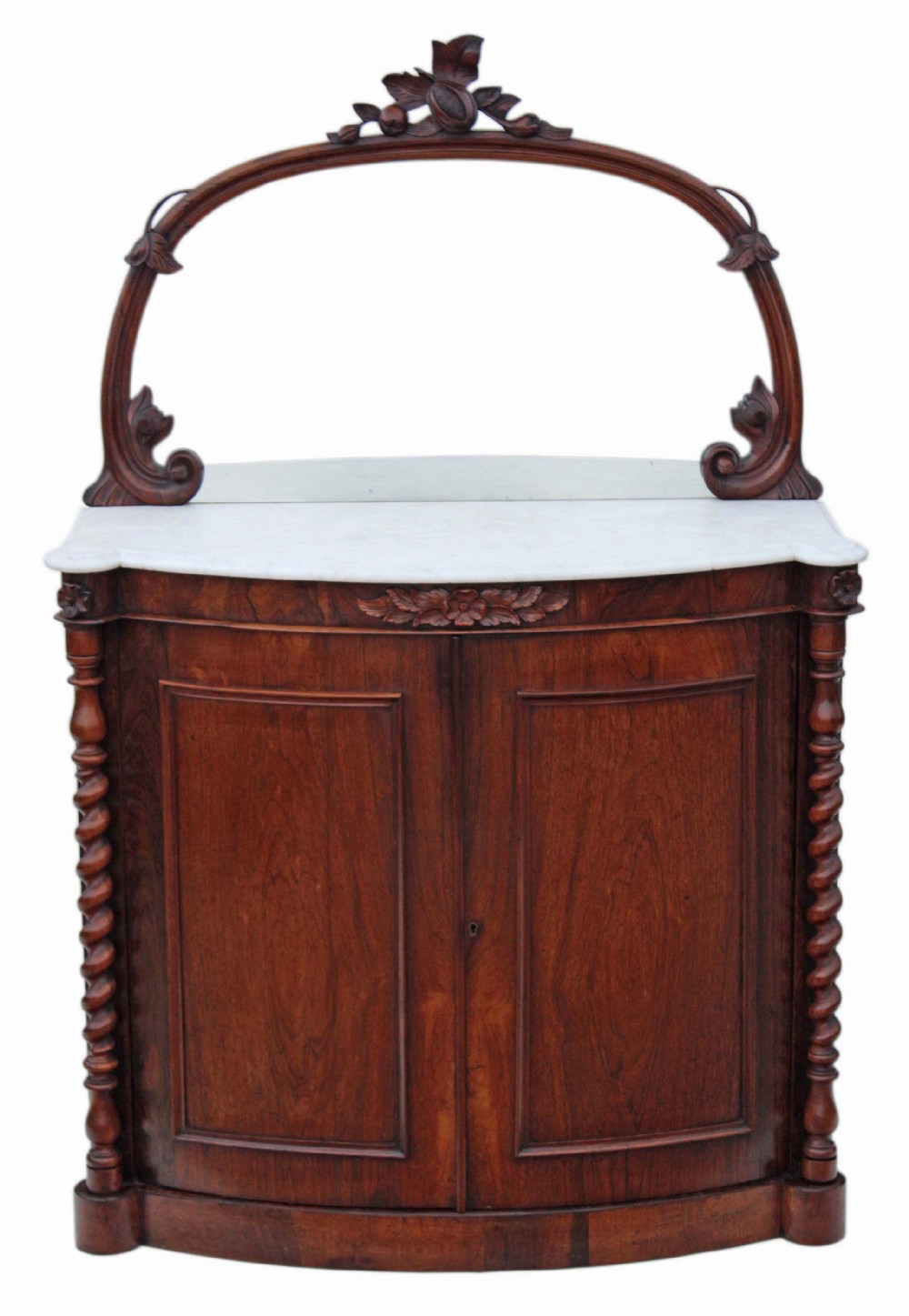 Small Victorian rosewood credenza chiffonier sideboard