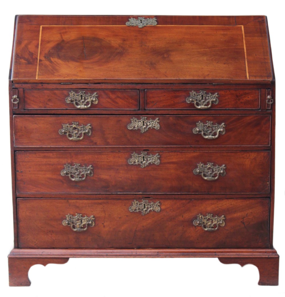 Georgian mahogany bureau desk writing table