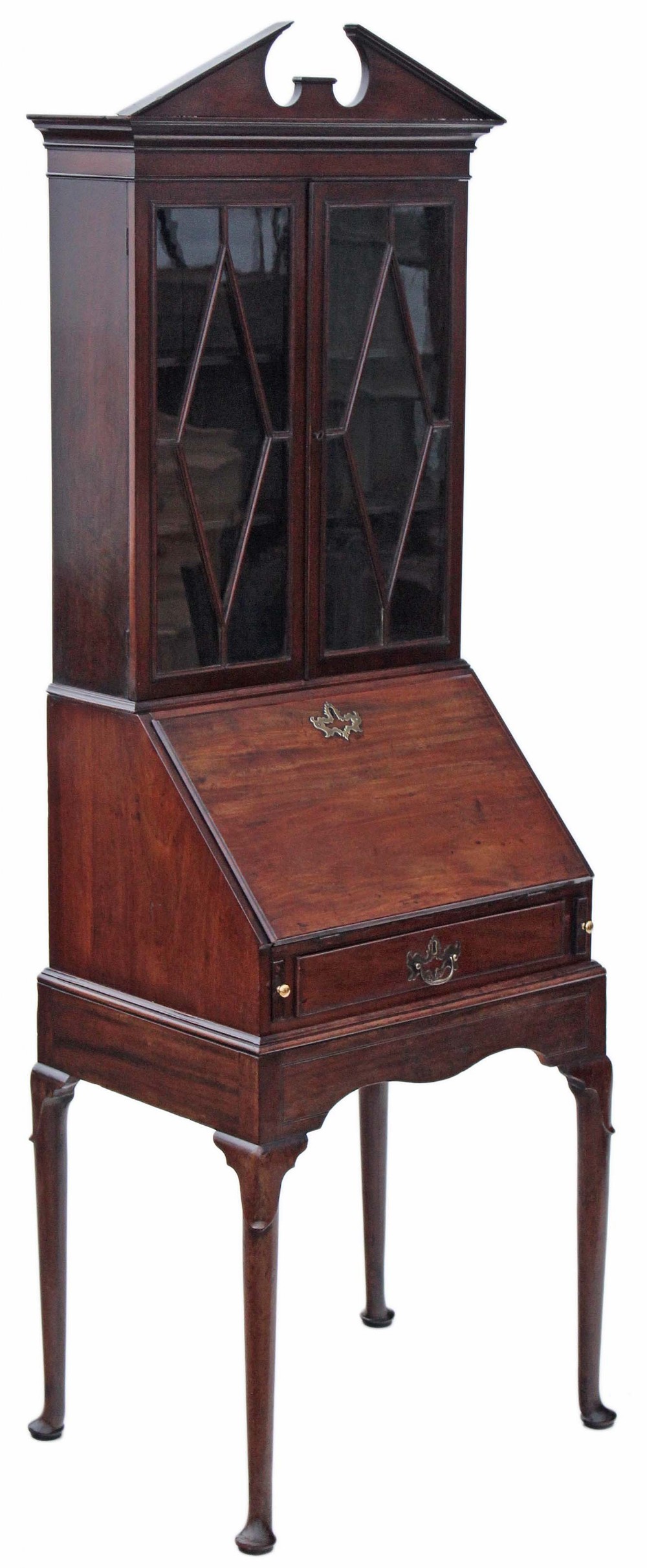 Small Georgian mahogany ladies bureau bookcase