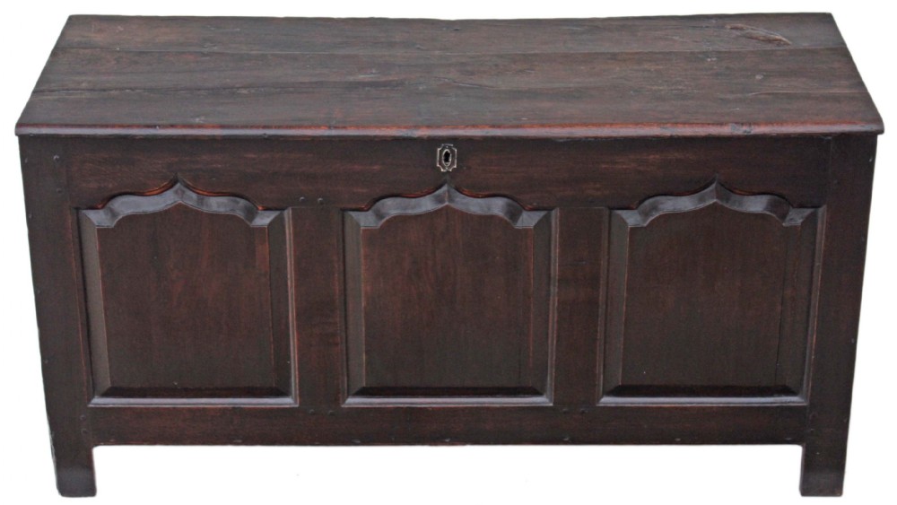 Large Georgian oak mule chest coffer ottoman