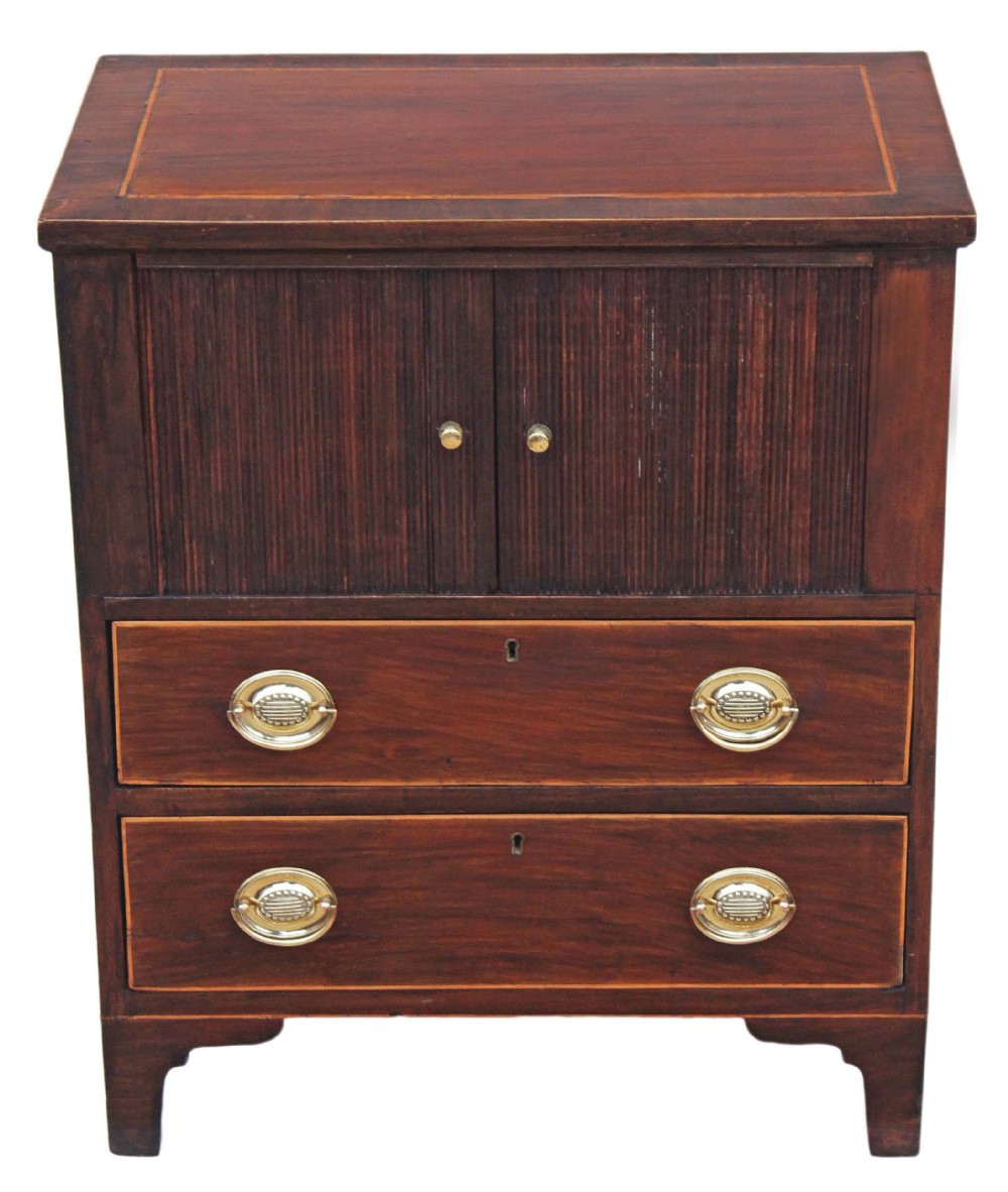 Edwardian mahogany chest of drawers bedside cabinet
