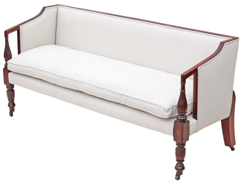Georgian mahogany sofa chaise longue