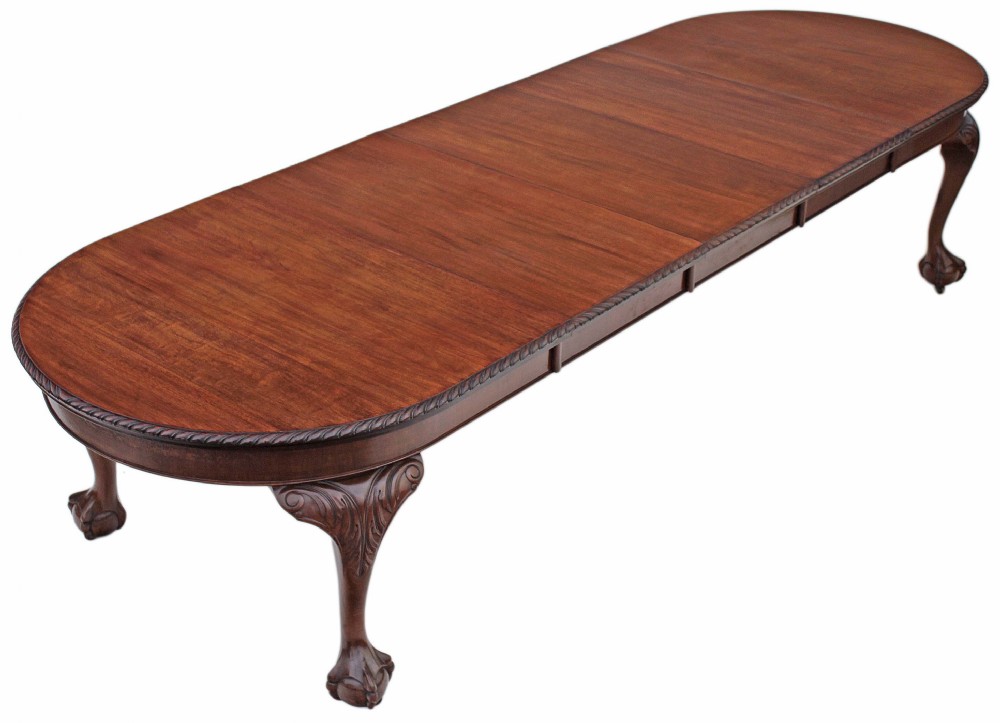 3 leaf mahogany extending dining table 11'5