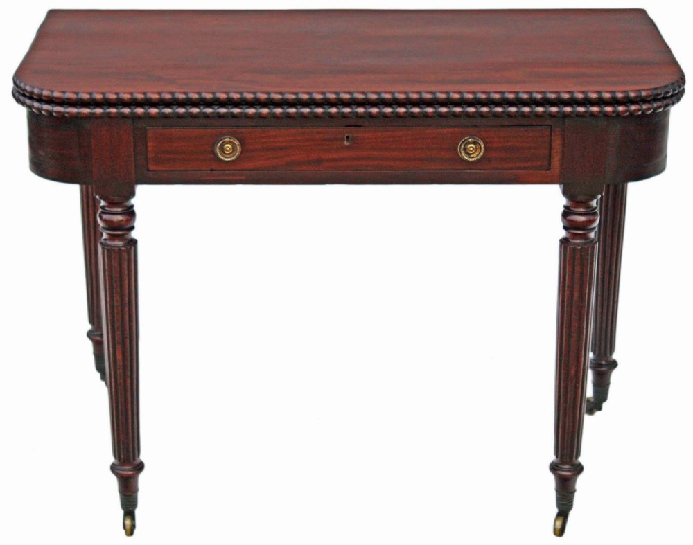 Victorian mahogany folding card tea table