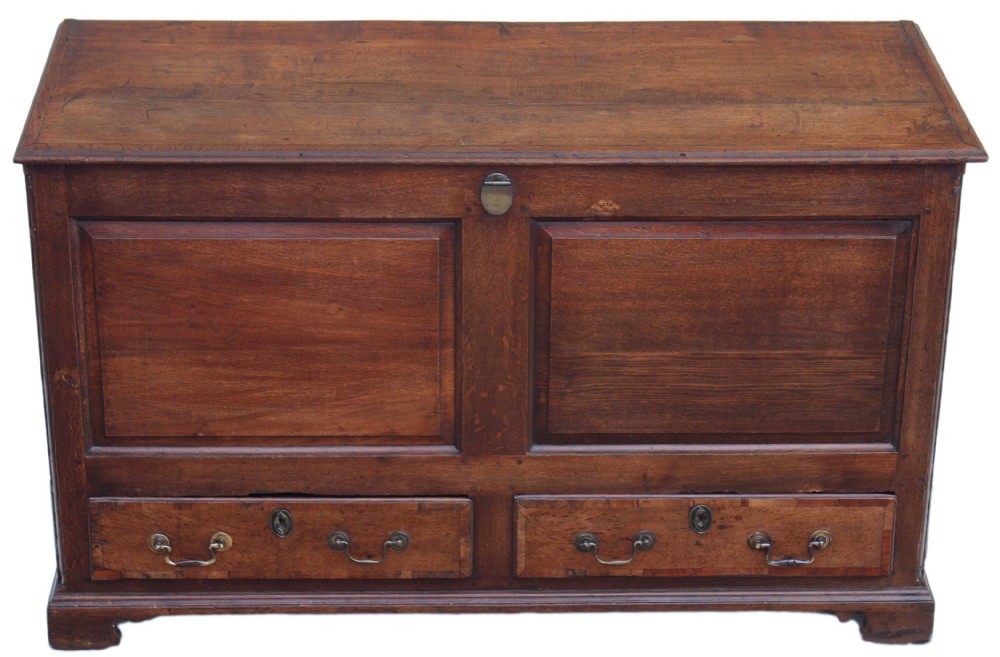 Georgian 18th Century oak mule chest