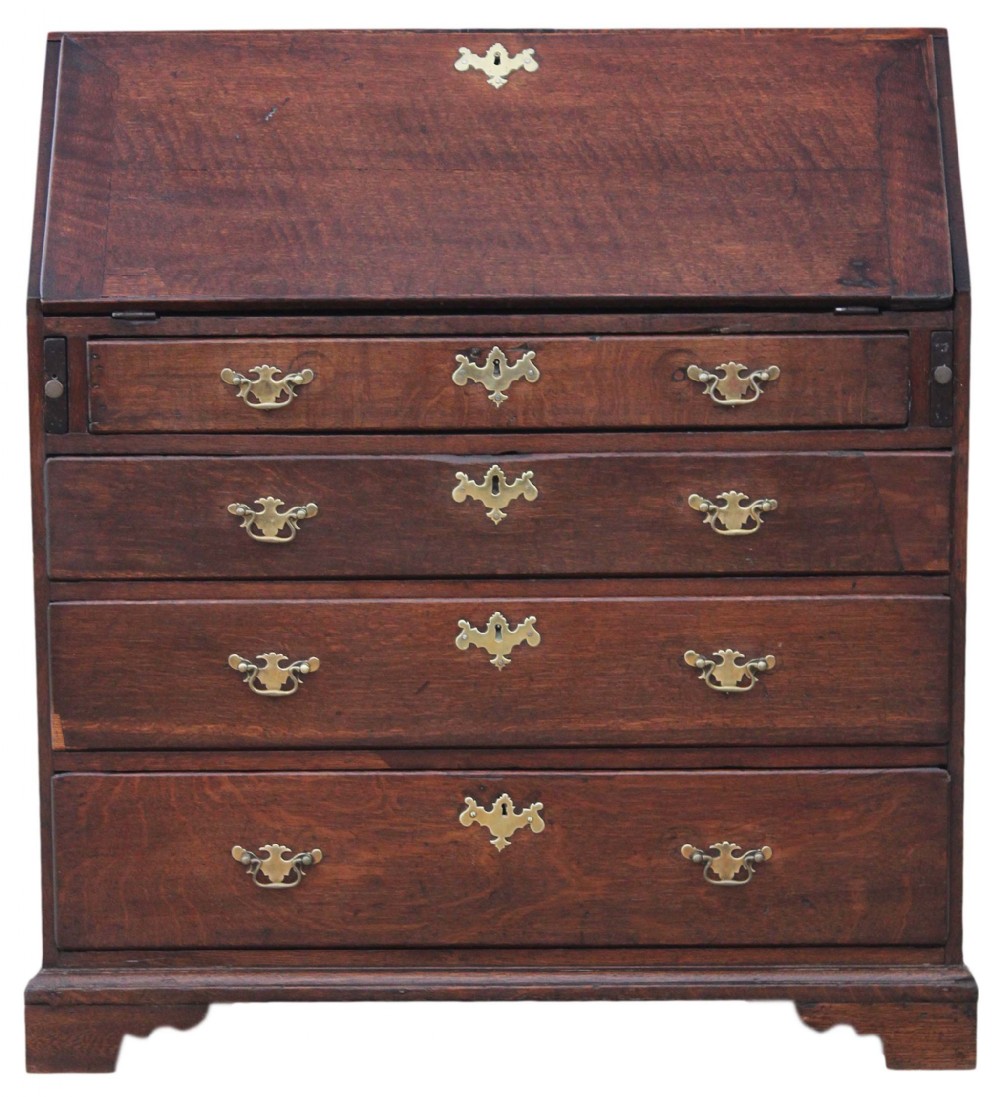 Georgian oak bureau desk