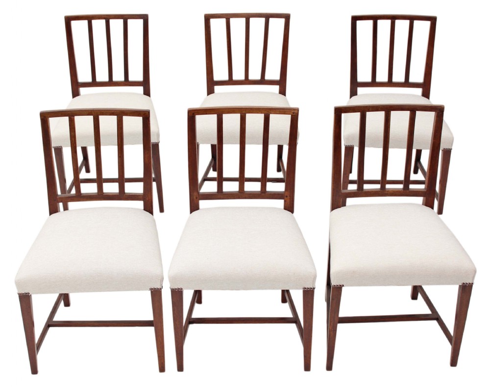 Set of 6 Georgian dining chairs mahogany