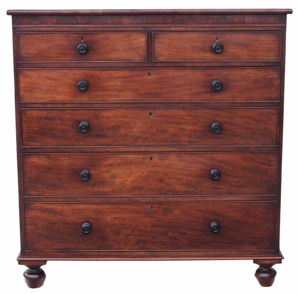 Regency flame mahogany chest of drawers