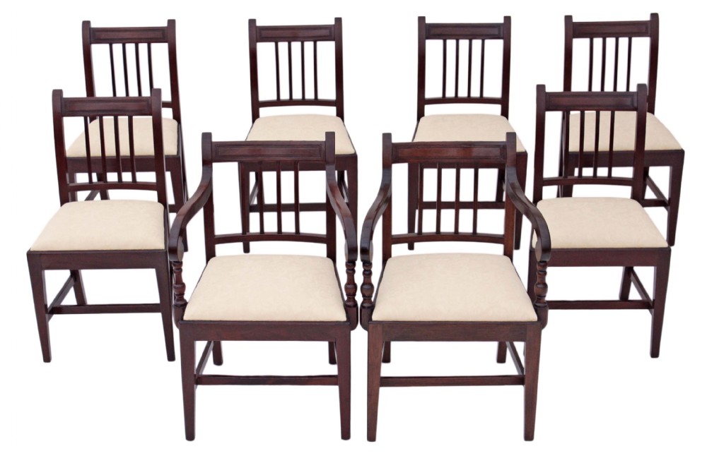 Set of 8 Georgian mahogany dining chairs