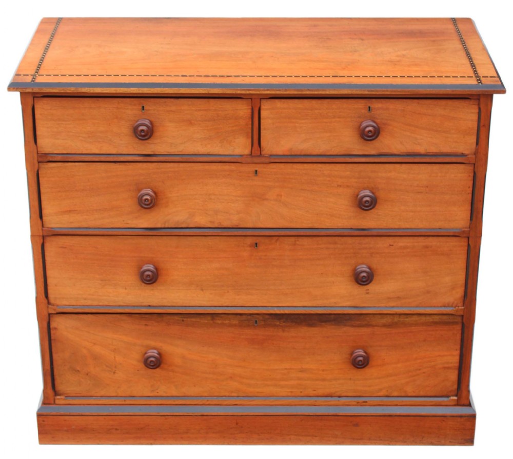 Late Victorian Aesthetic ash chest of drawers