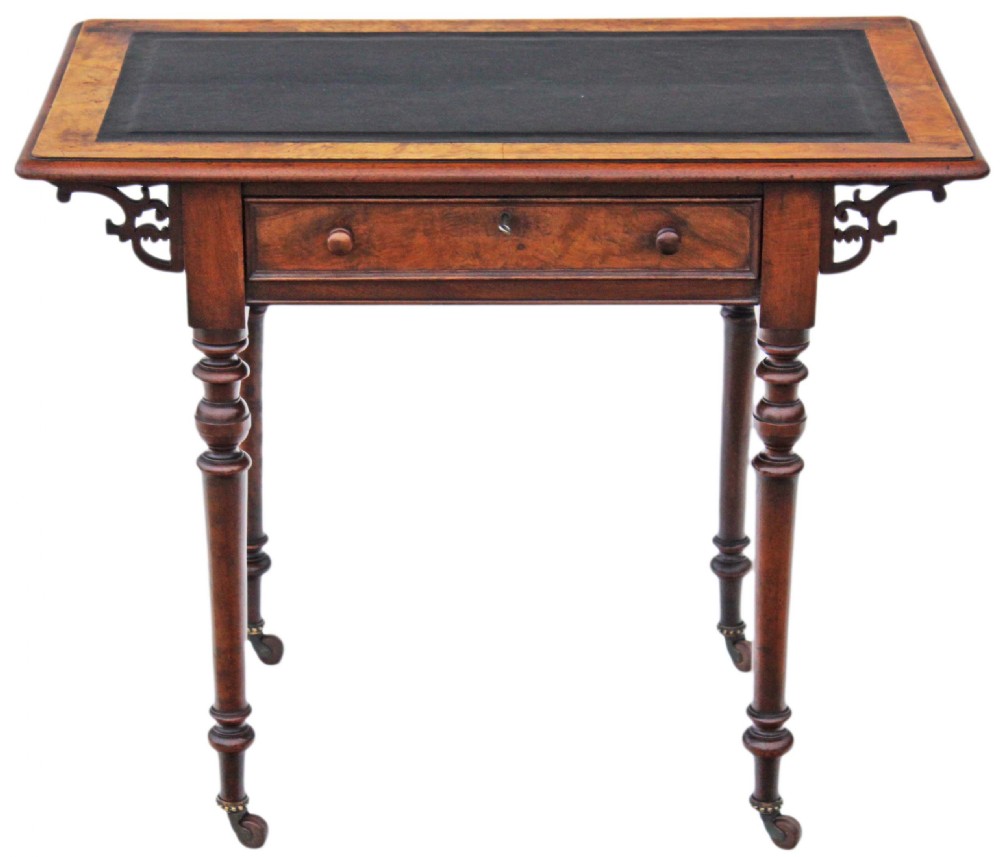 Victorian burr walnut writing table desk