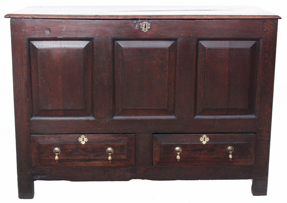 Georgian oak coffer mule chest